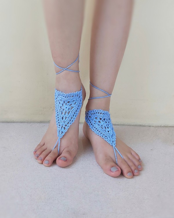 Crochet Darling Barefoot Sandals Pattern