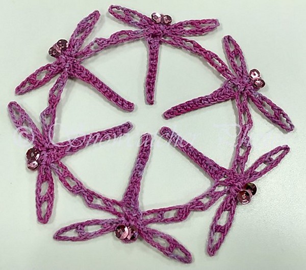 Crochet Dragonfly Snowflake Pattern