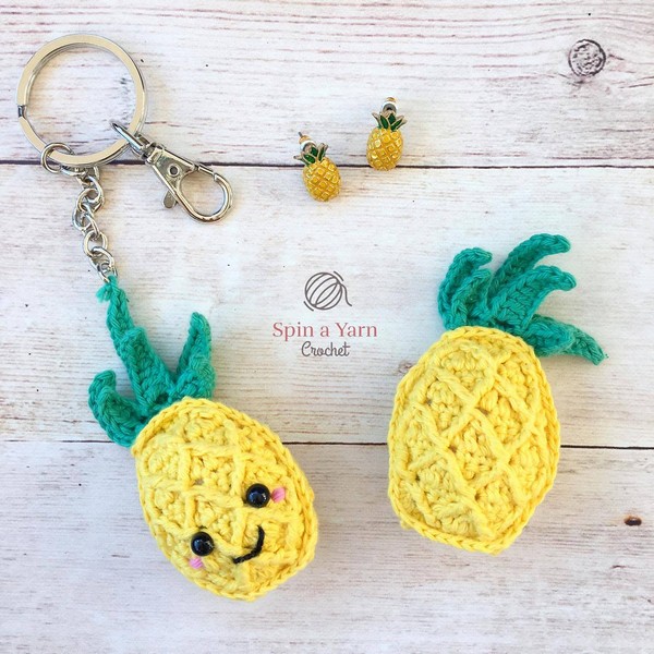 Crochet Pineapple Keychain Pattern