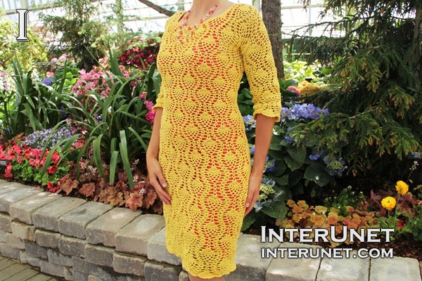 Crochet Pineapple Stitch Dress