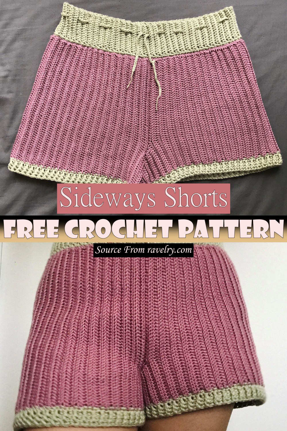 Crochet Sideways Shorts Pattern