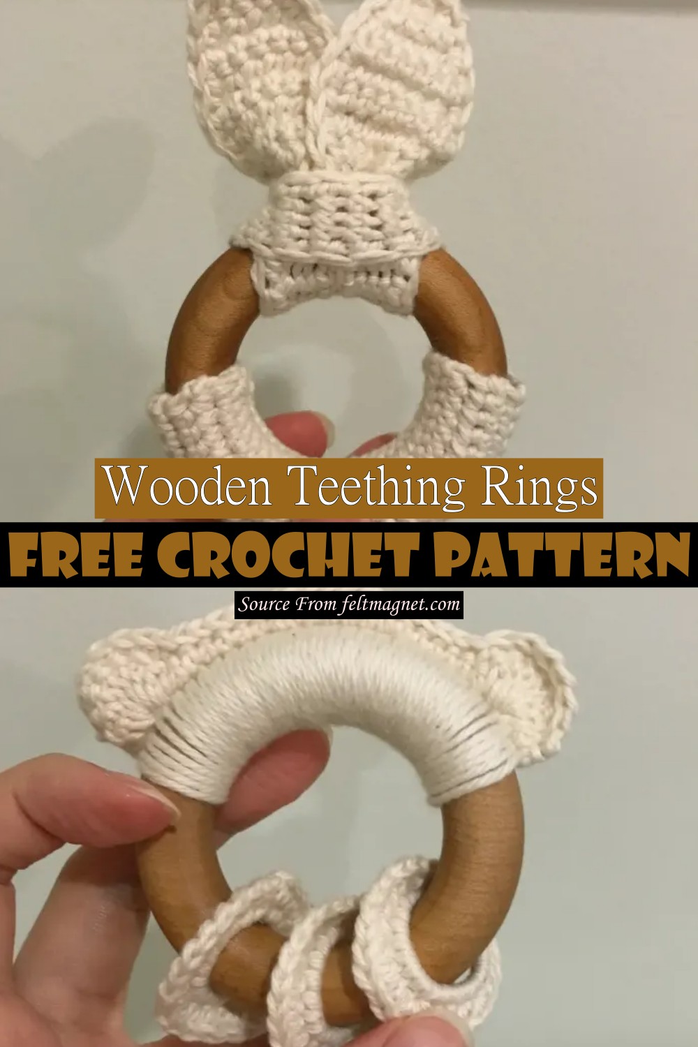 Crochet Wooden Teething Rings