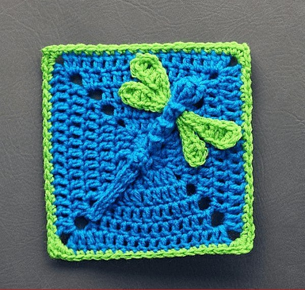 Dazzling Dragonfly Granny Square Crochet Pattern 