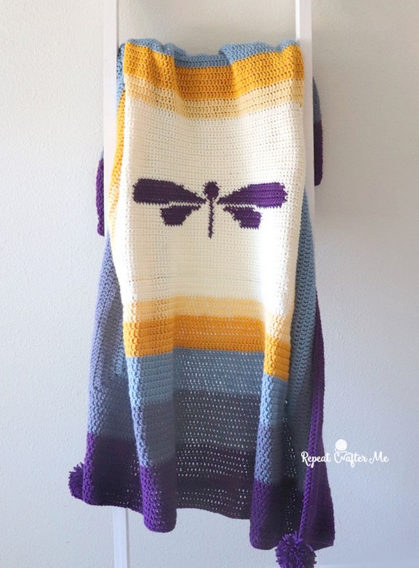 Dragonfly Crochet Blanket Pattern