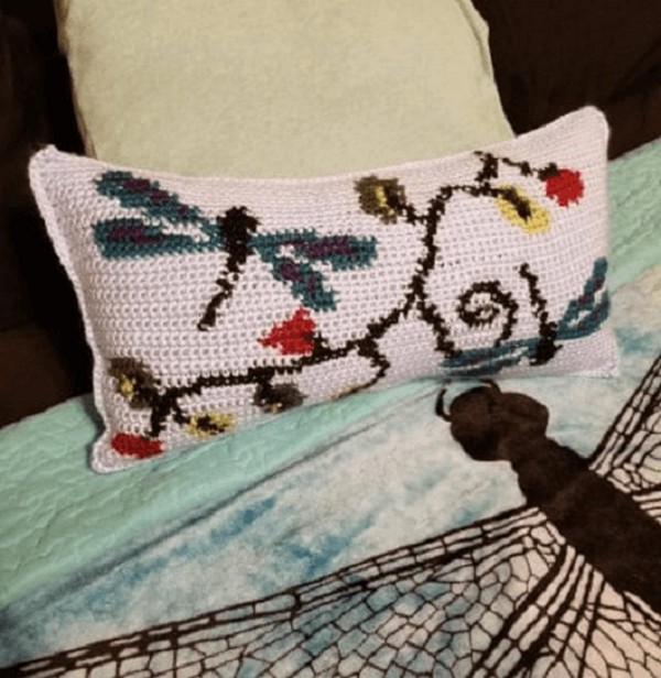Flight Of The Dragonfly Pillow Crochet Pattern