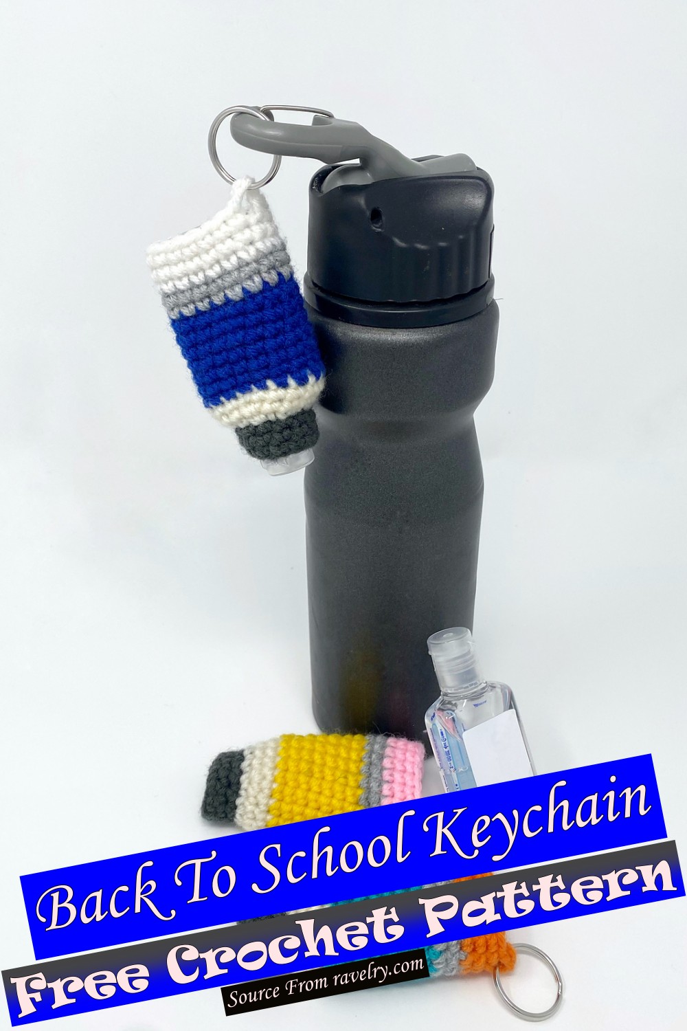 Free Crochet Back To School Keychain Pattern