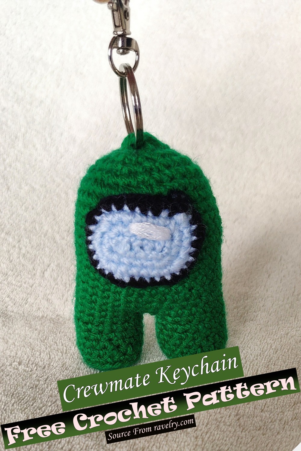 Free Crochet Crewmate Keychain Pattern