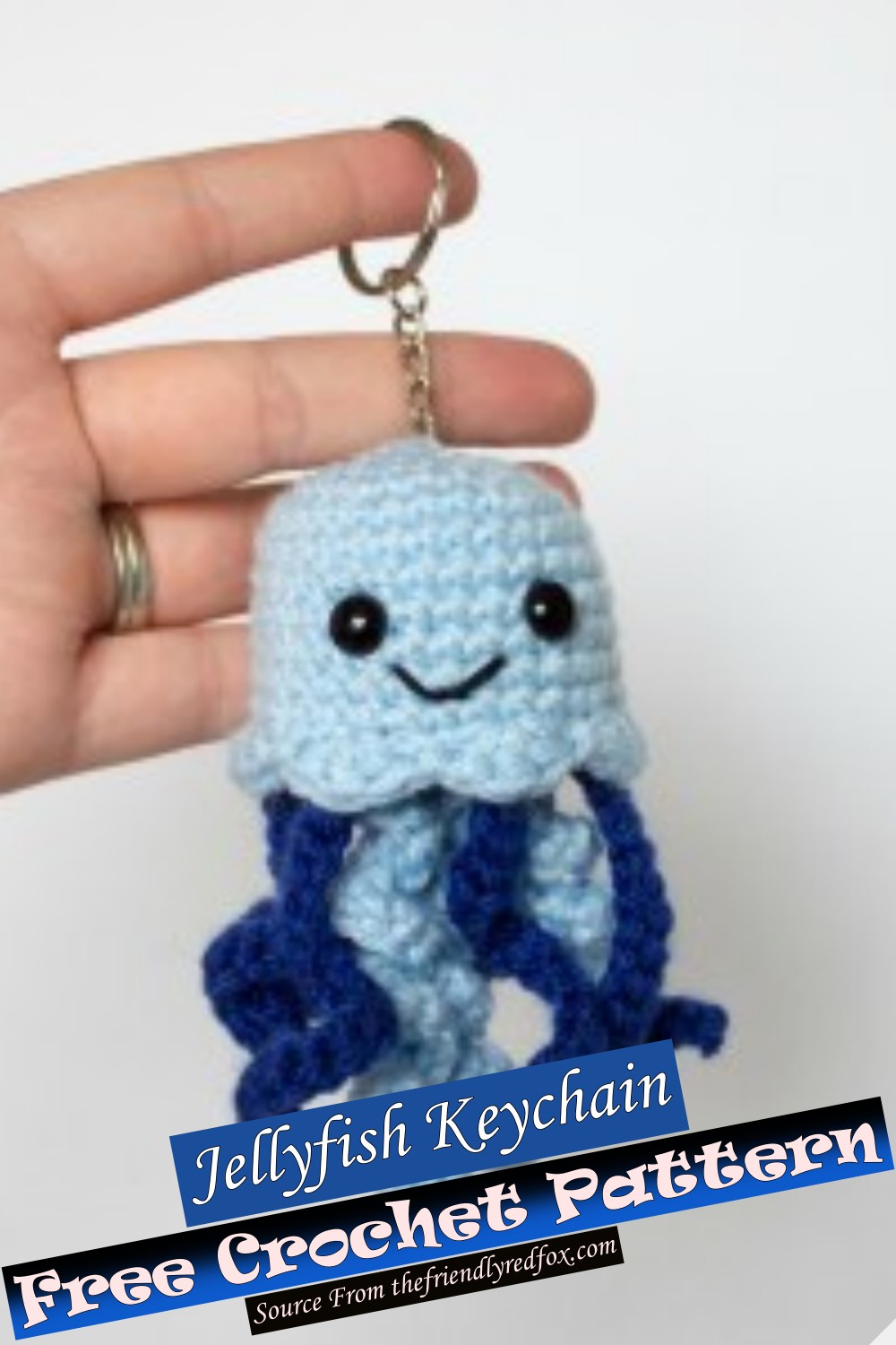Free Crochet Jellyfish Keychain Pattern