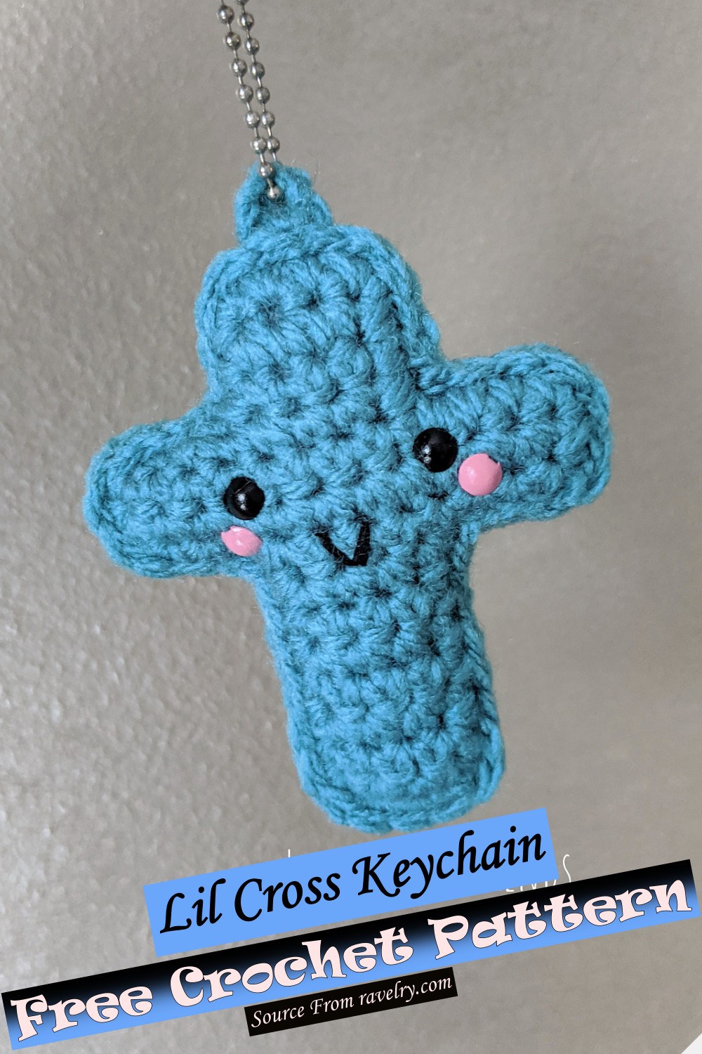Free Crochet Lil Cross Keychain Pattern