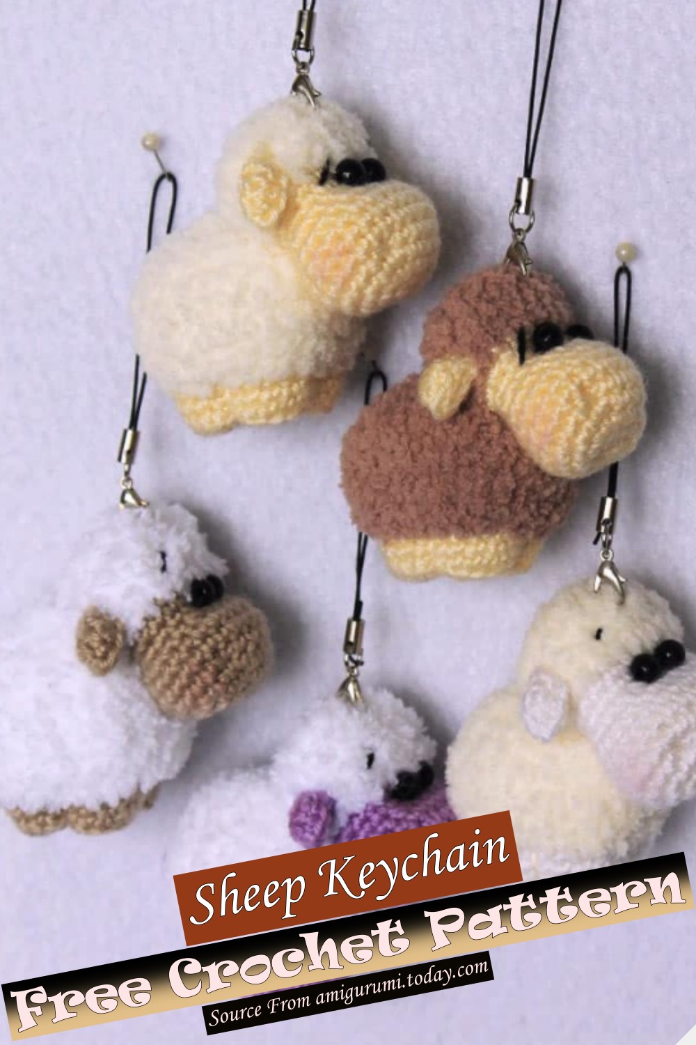 Free Crochet Sheep Keychain Pattern