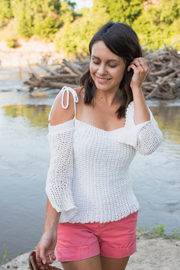 Free Sunset Sweater Crochet Off The Shoulder Top Pattern