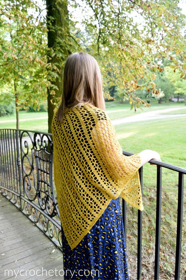 Golden Rod Shawl Crochet Pattern