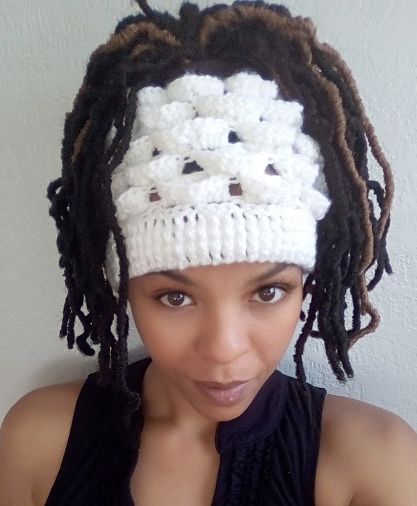 Marshmallow Messy Bun Hat Crochet Pattern