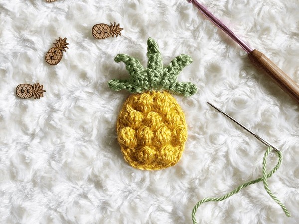 Plush Applique Pineapple Crochet Pattern