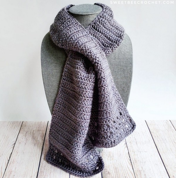 Winter Winds Keyhole Scarf Crochet Pattern