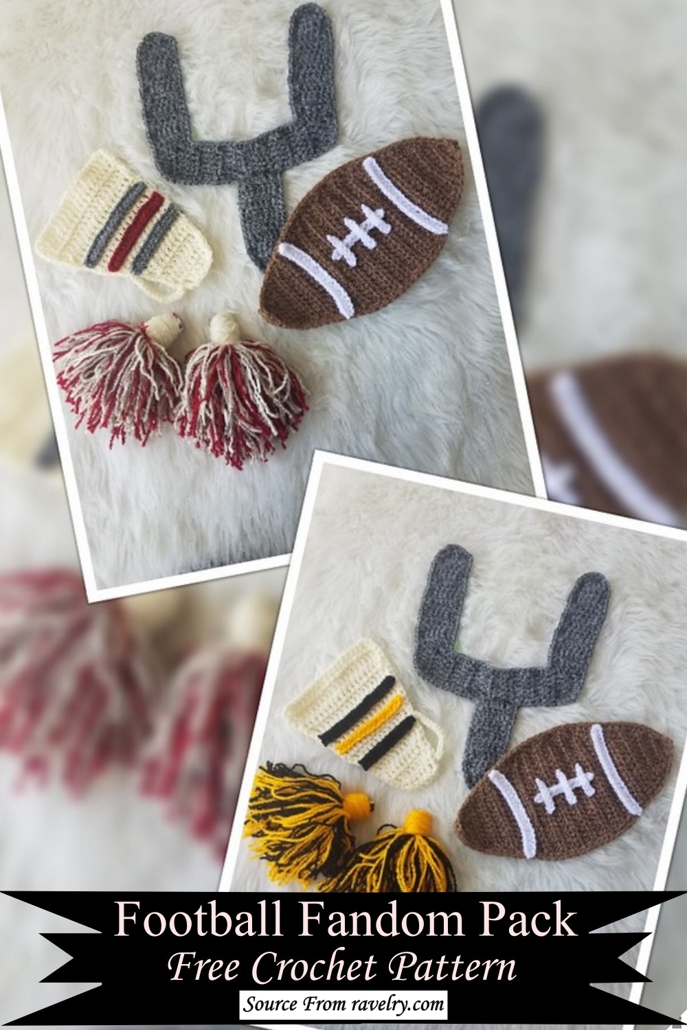Crochet Football Fandom Pack Pattern