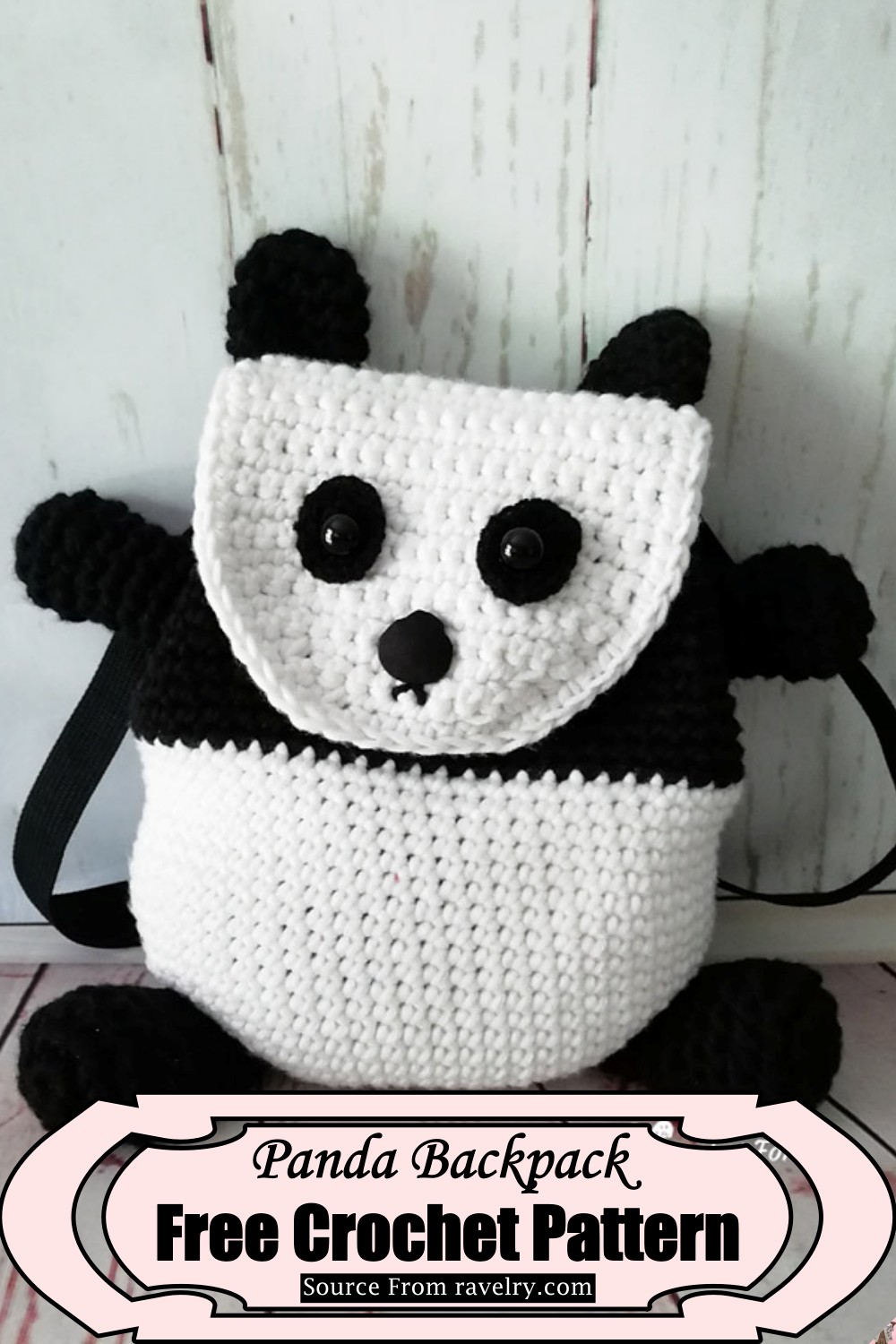 Crochet Panda Backpack Pattern