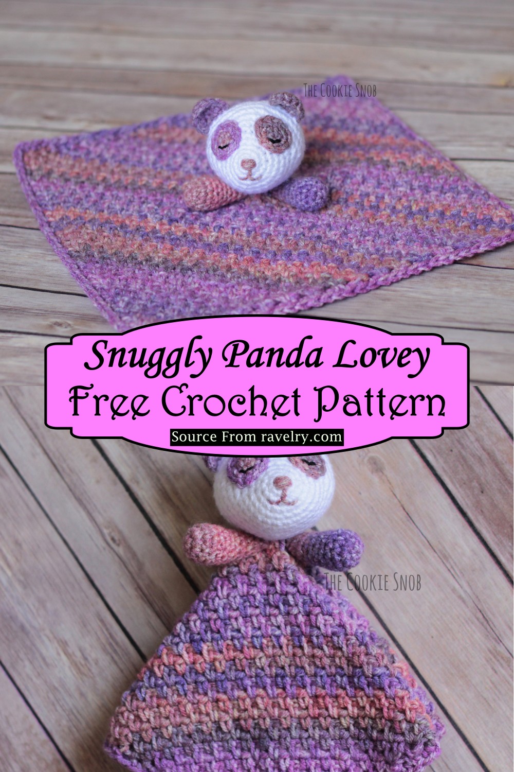 Crochet Snuggly Panda Lovey Pattern