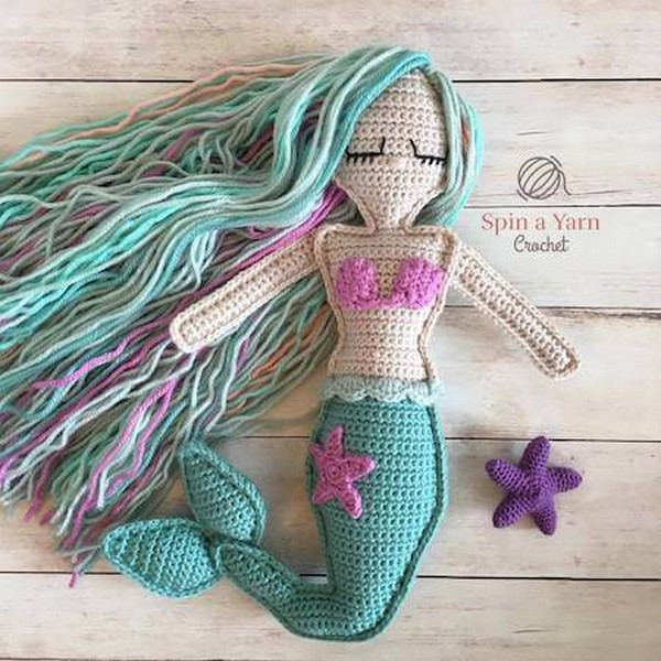 Ragdoll Mermaid Toy Free Crochet Pattern