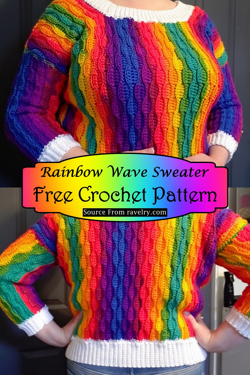 Rainbow Wave Sweater