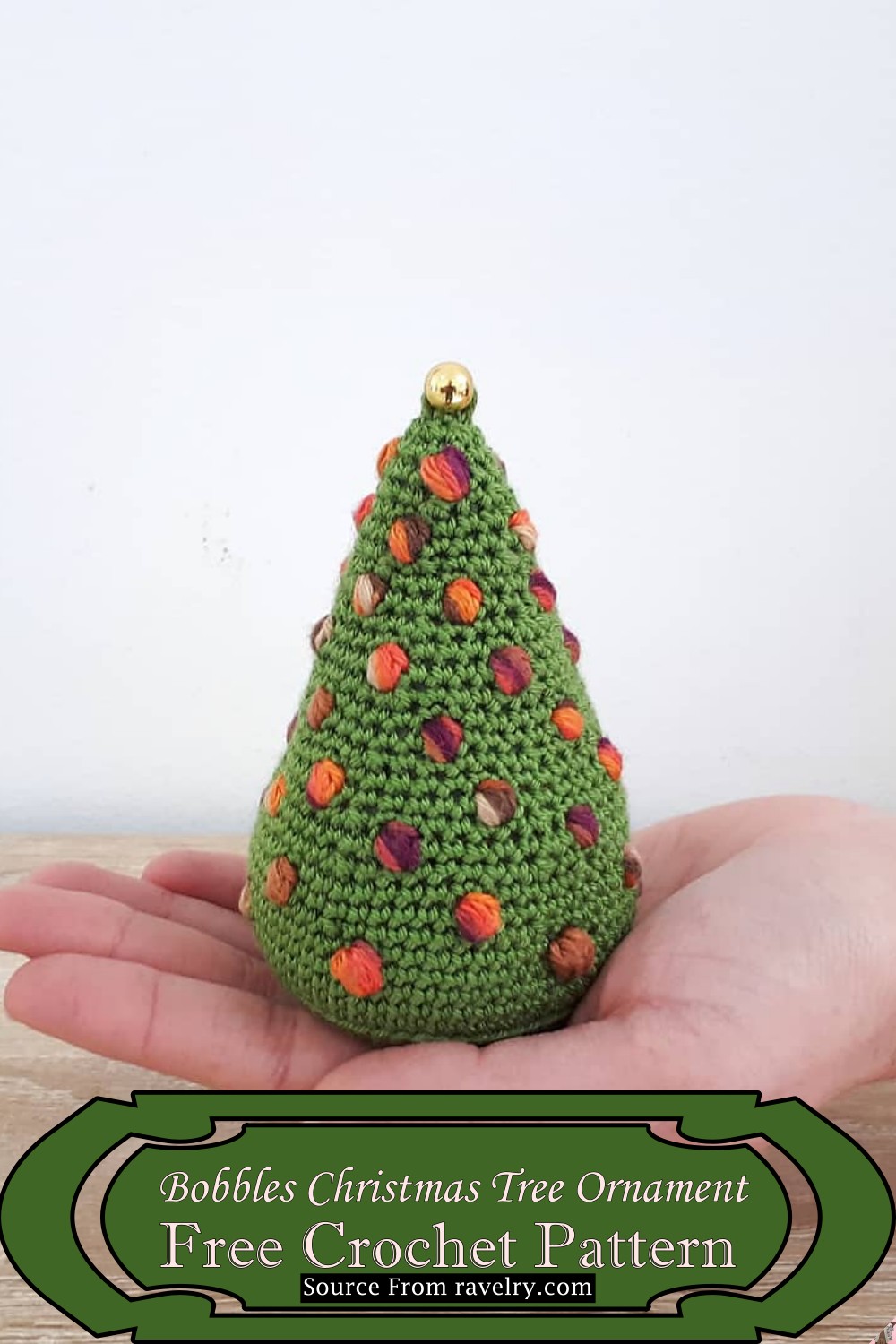 Crochet Bobbles Christmas Tree Ornament Pattern