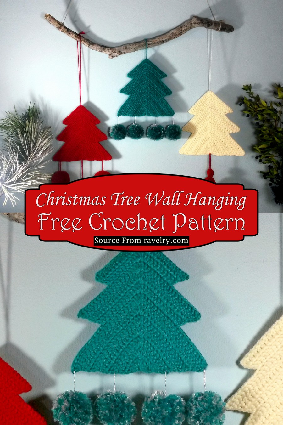 Crochet Christmas Tree Wall Hanging Pattern