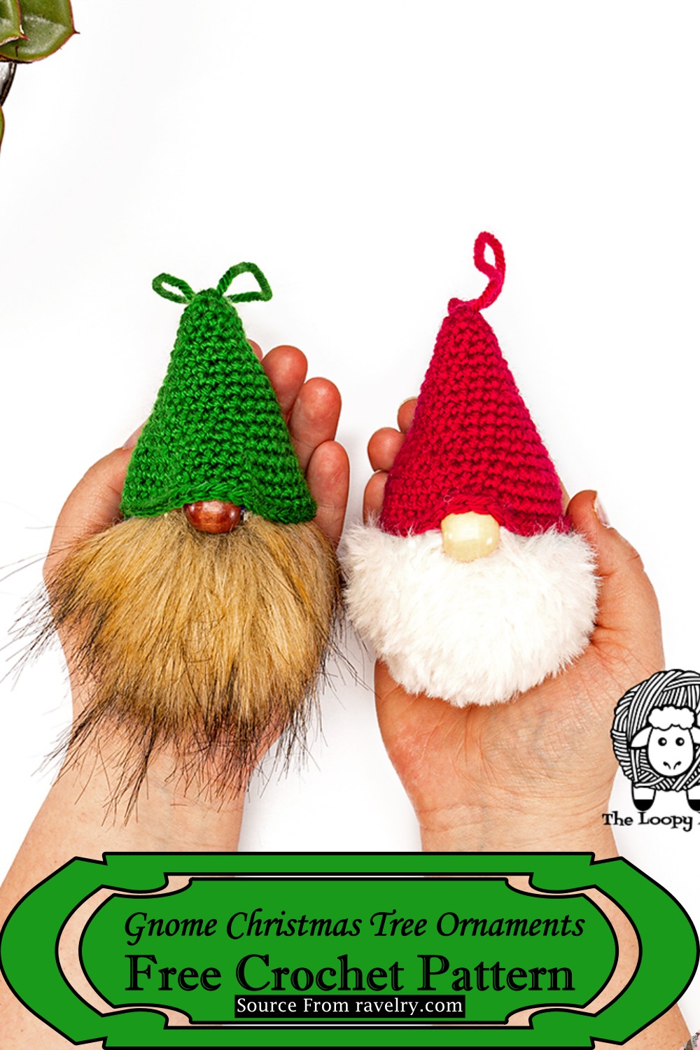 Crochet Gnome Christmas Tree Ornaments Pattern