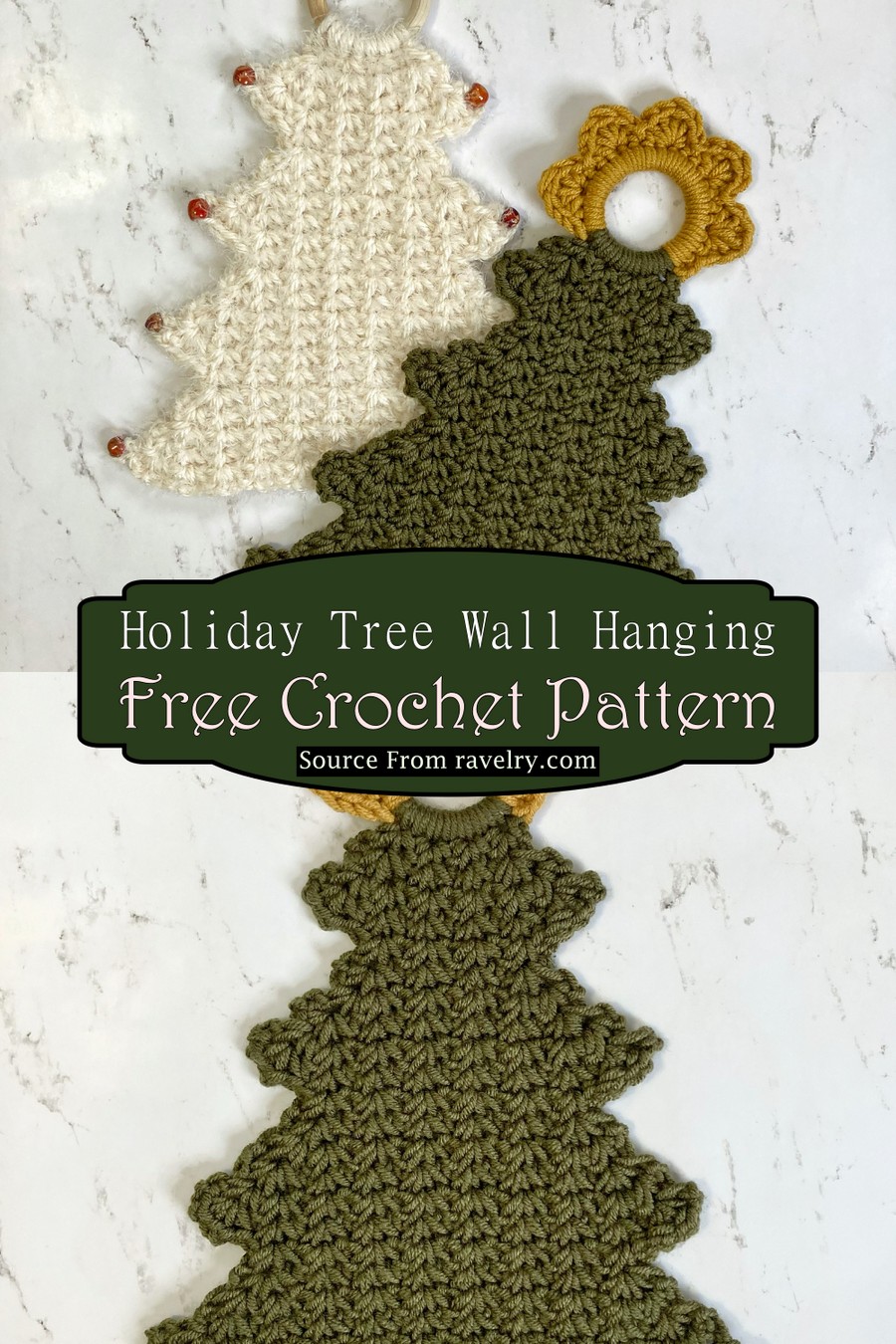 Crochet Holiday Tree Wall Hanging Pattern
