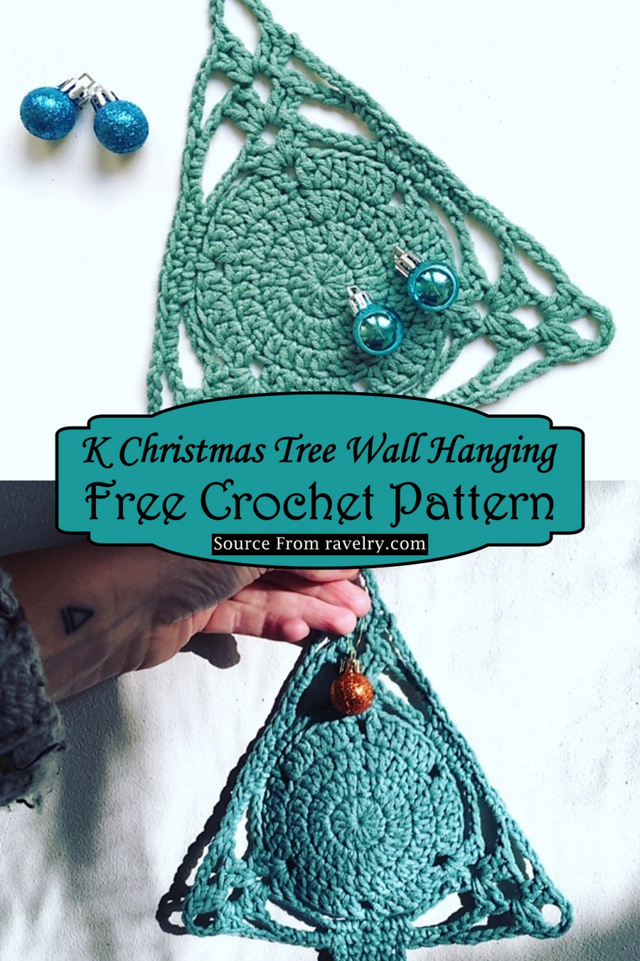 Crochet K Christmas Tree Wall Hanging Pattern