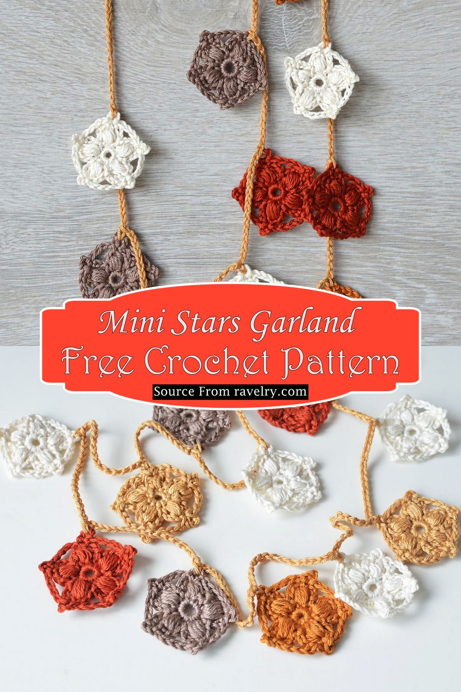 Crochet Mini Stars Garland Pattern