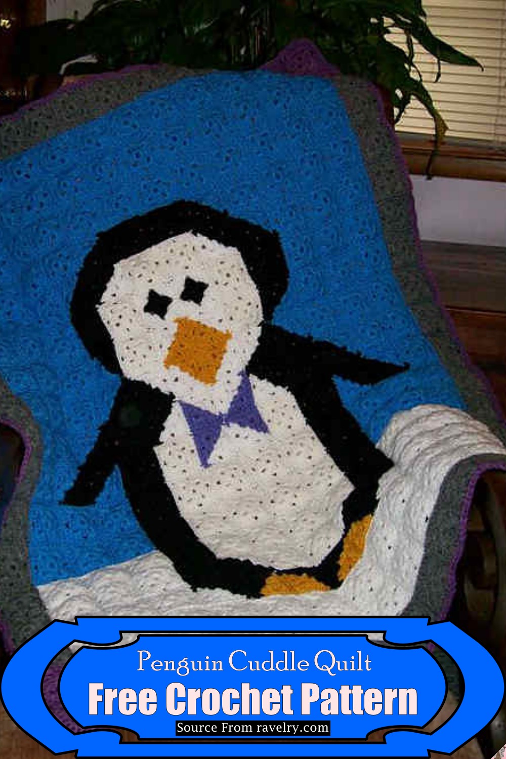 Crochet Penguin Cuddle Quilt Pattern