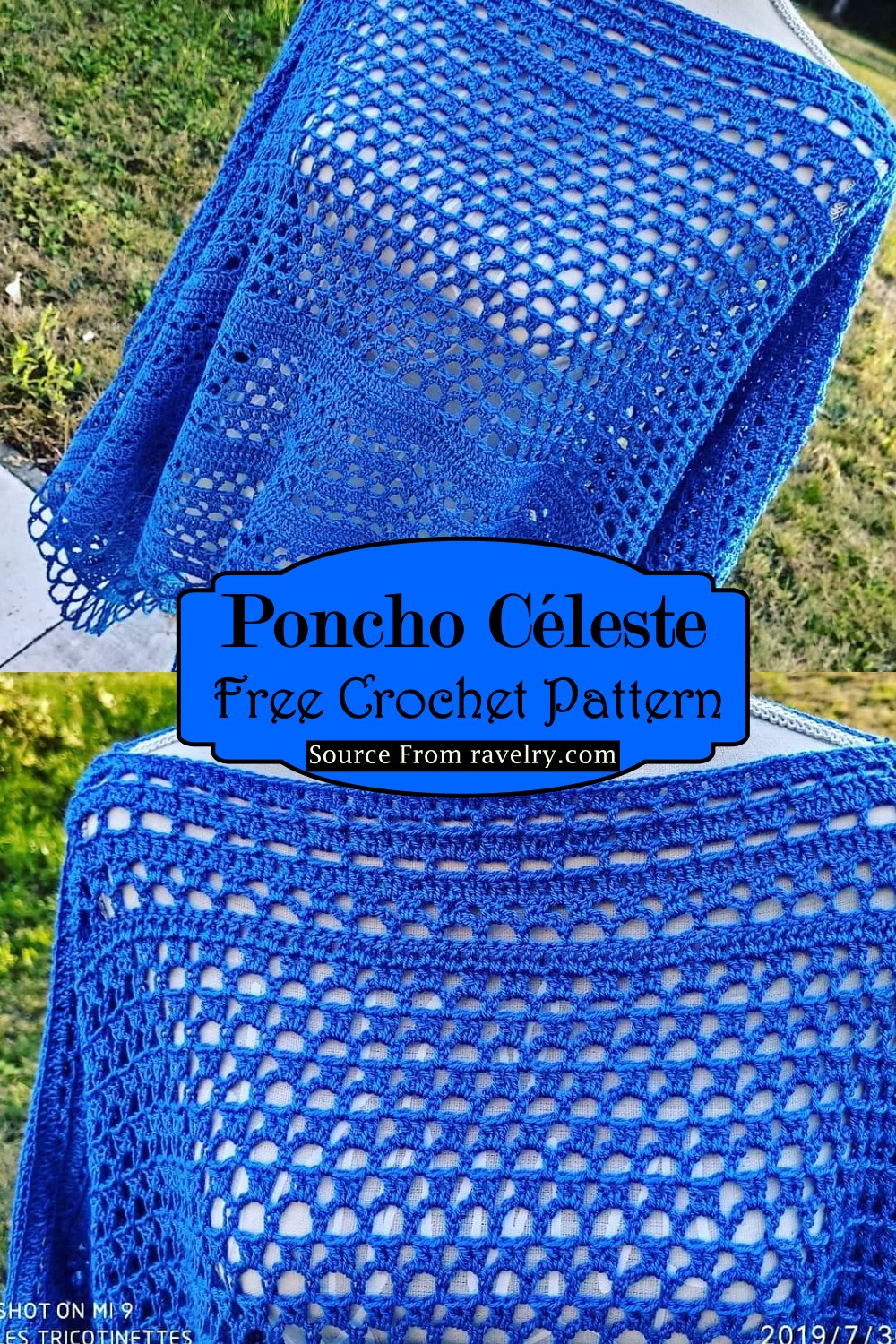 Crochet Poncho Céleste Pattern