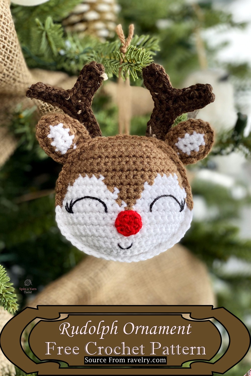 Crochet Rudolph Ornament Pattern