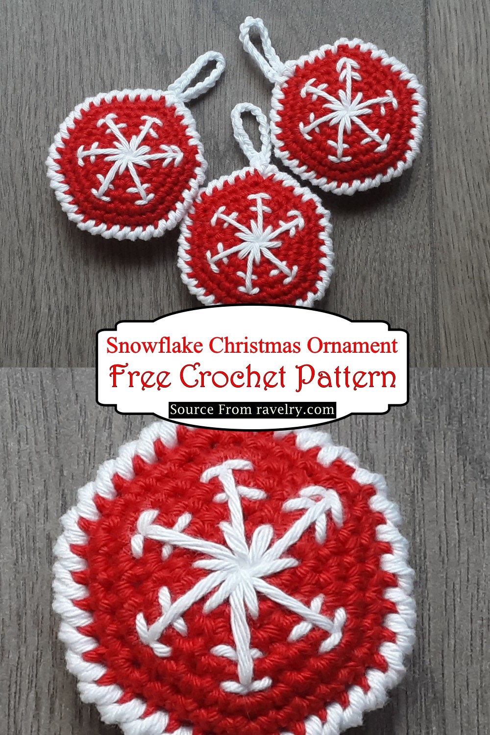 Crochet Snowflake Christmas Ornament Pattern