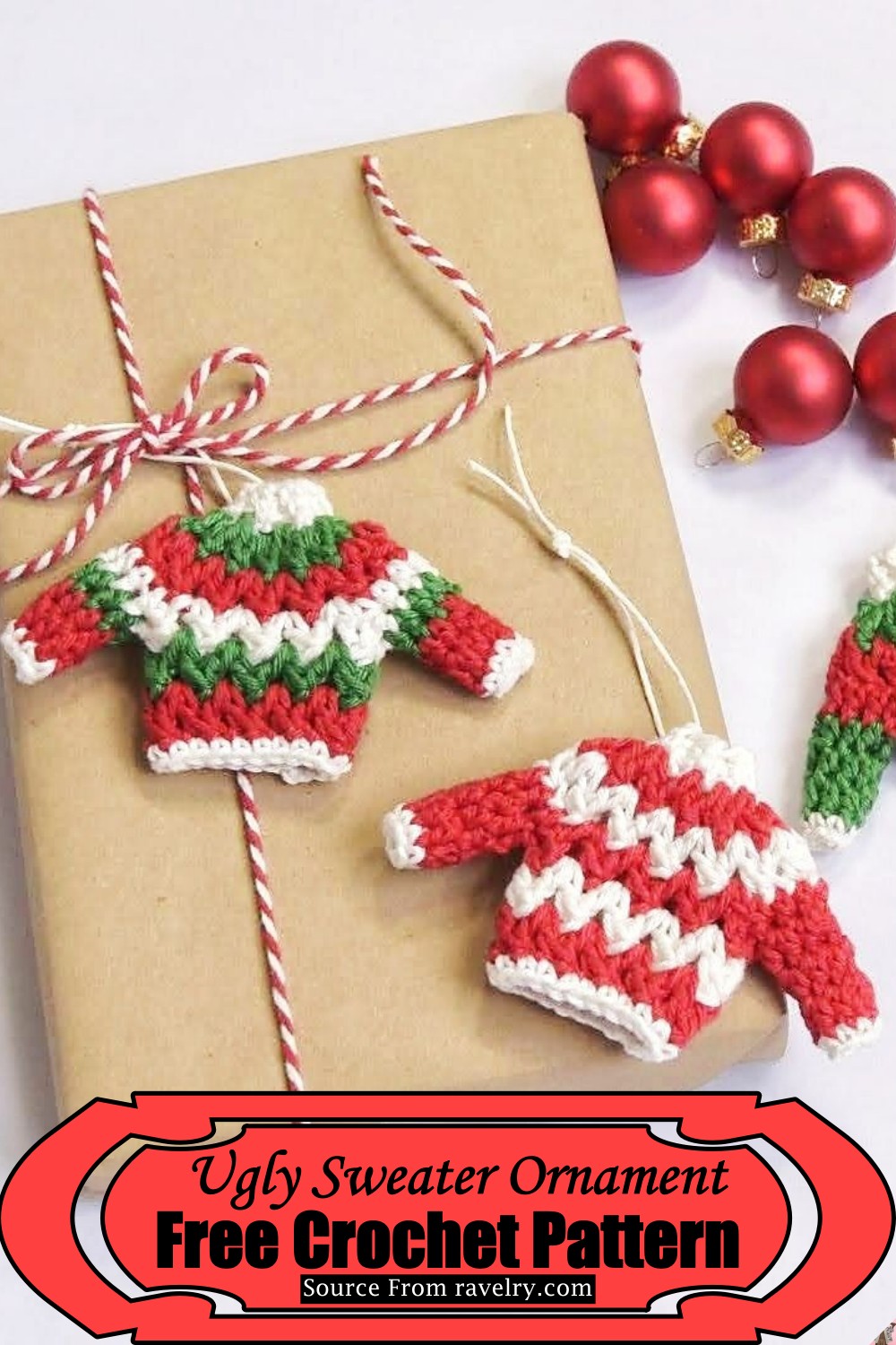 Crochet Ugly Sweater Ornament Pattern