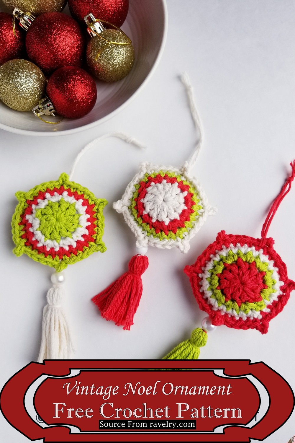 Crochet Vintage Noel Ornament Pattern