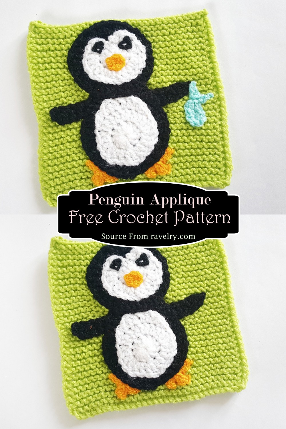 Penguin Applique Crochet Pattern
