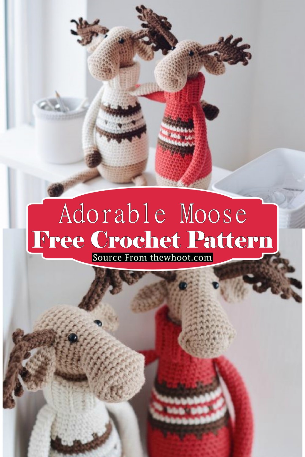 Adorable Crochet Moose PatternAdorable Crochet Moose Pattern