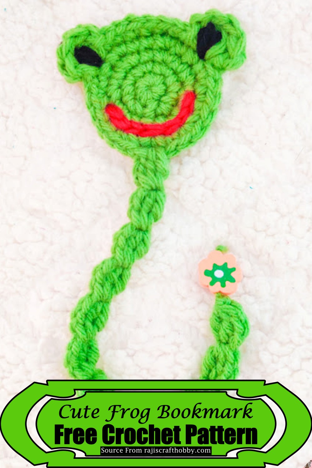 Crochet Cute Frog Bookmark Pattern