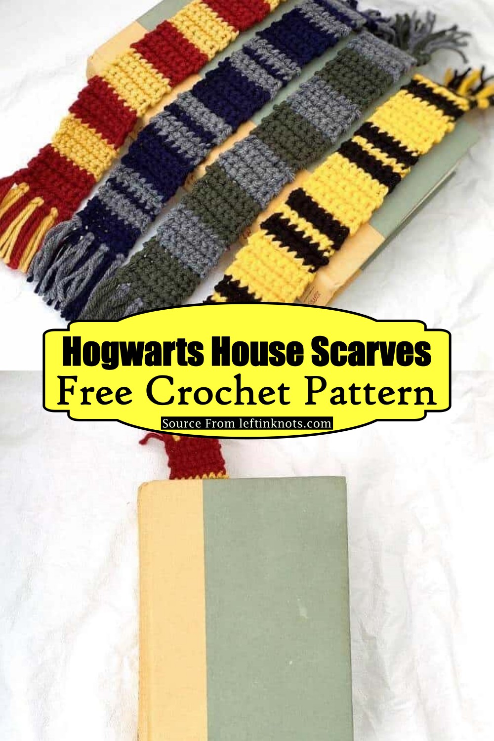 Crochet Hogwarts House Scarves  Pattern