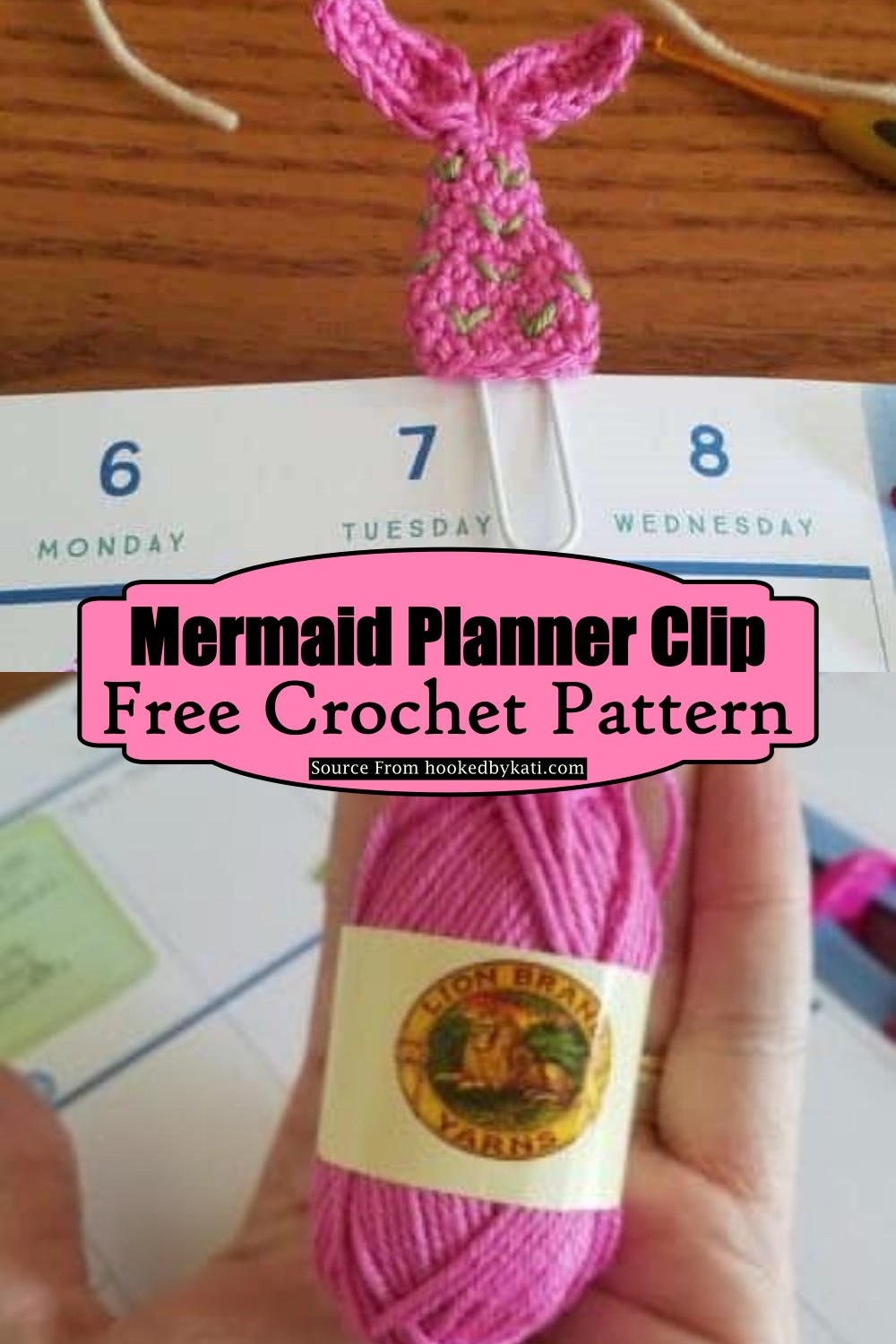 Crochet Mermaid Planner Clip Pattern