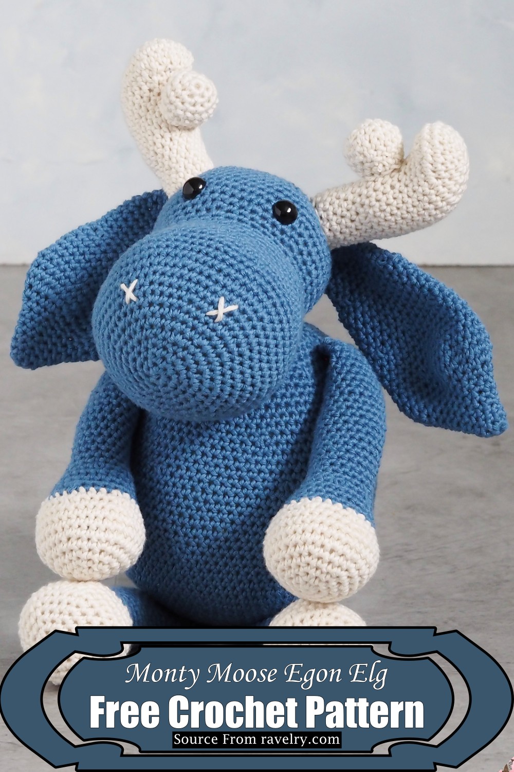Crochet Monty Moose Egon Elg Pattern