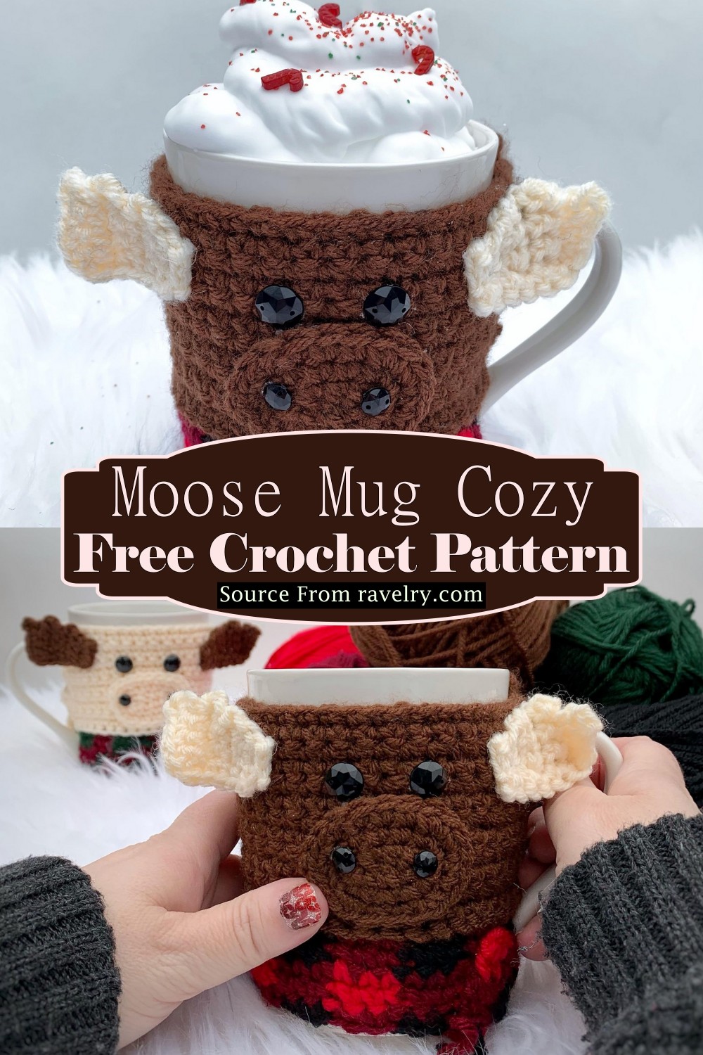 Crochet Moose Mug Cozy Pattern