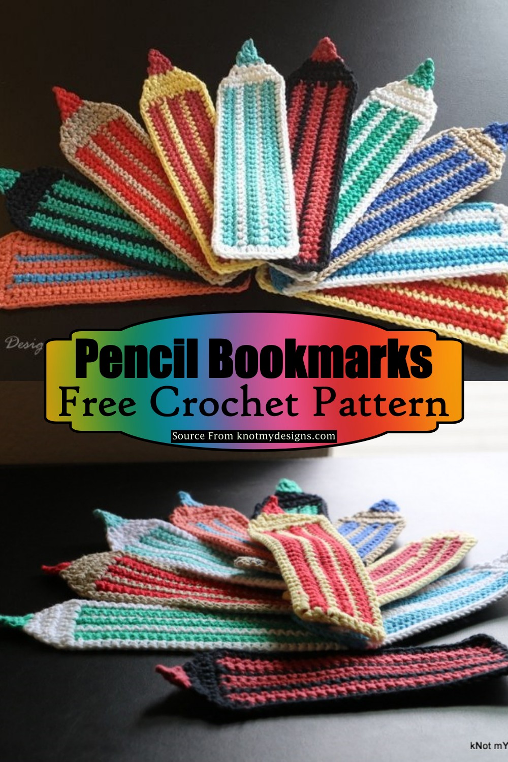  Crochet Pencil Bookmarks Pattern