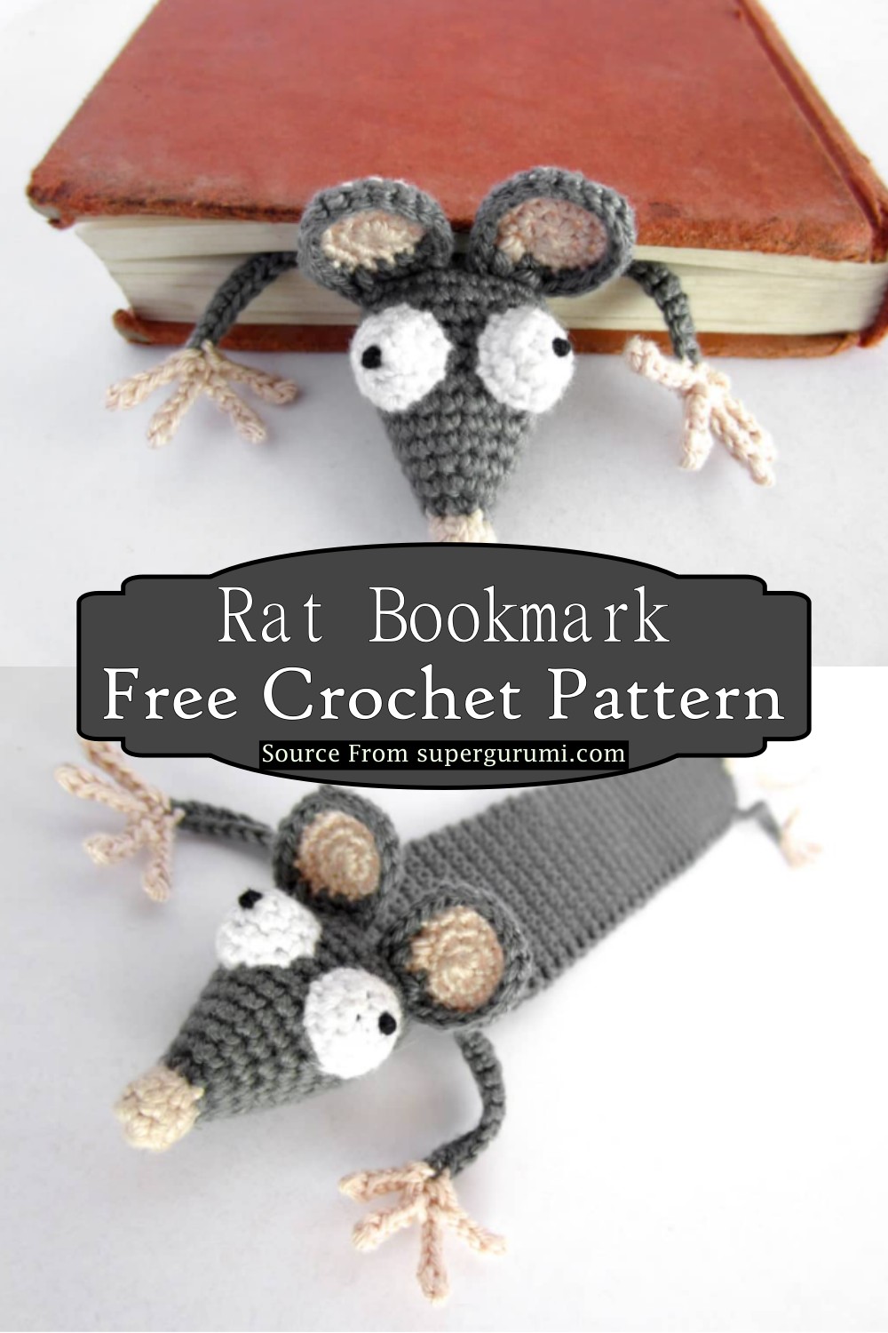  Crochet Rat Bookmark Pattern