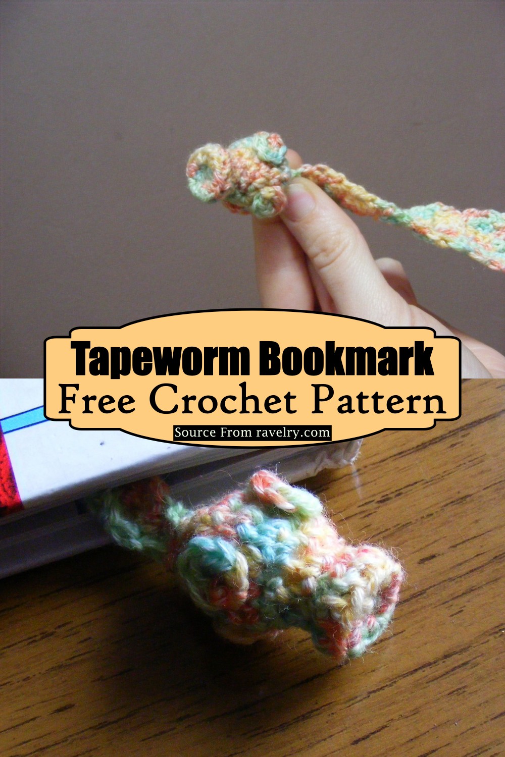  Crochet Tapeworm Bookmark Pattern