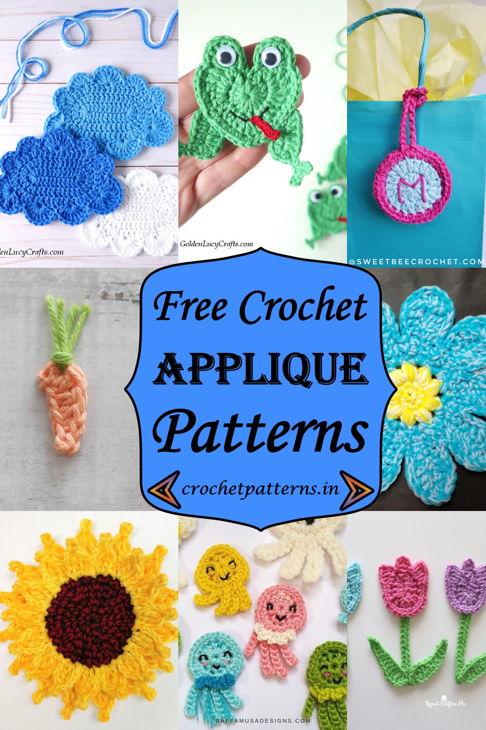  Free Crochet Applique Patterns
