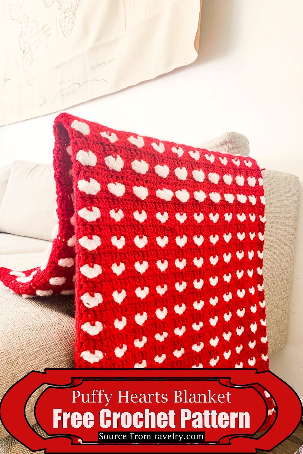 Puffy Hearts Blanket