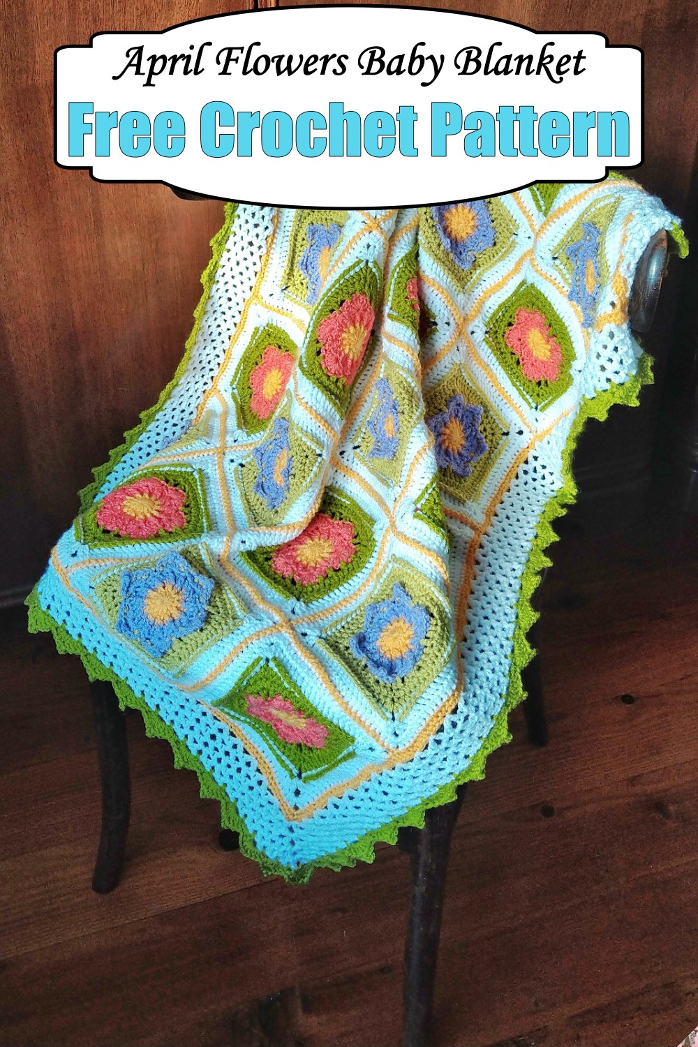 April Flowers Baby Blanket