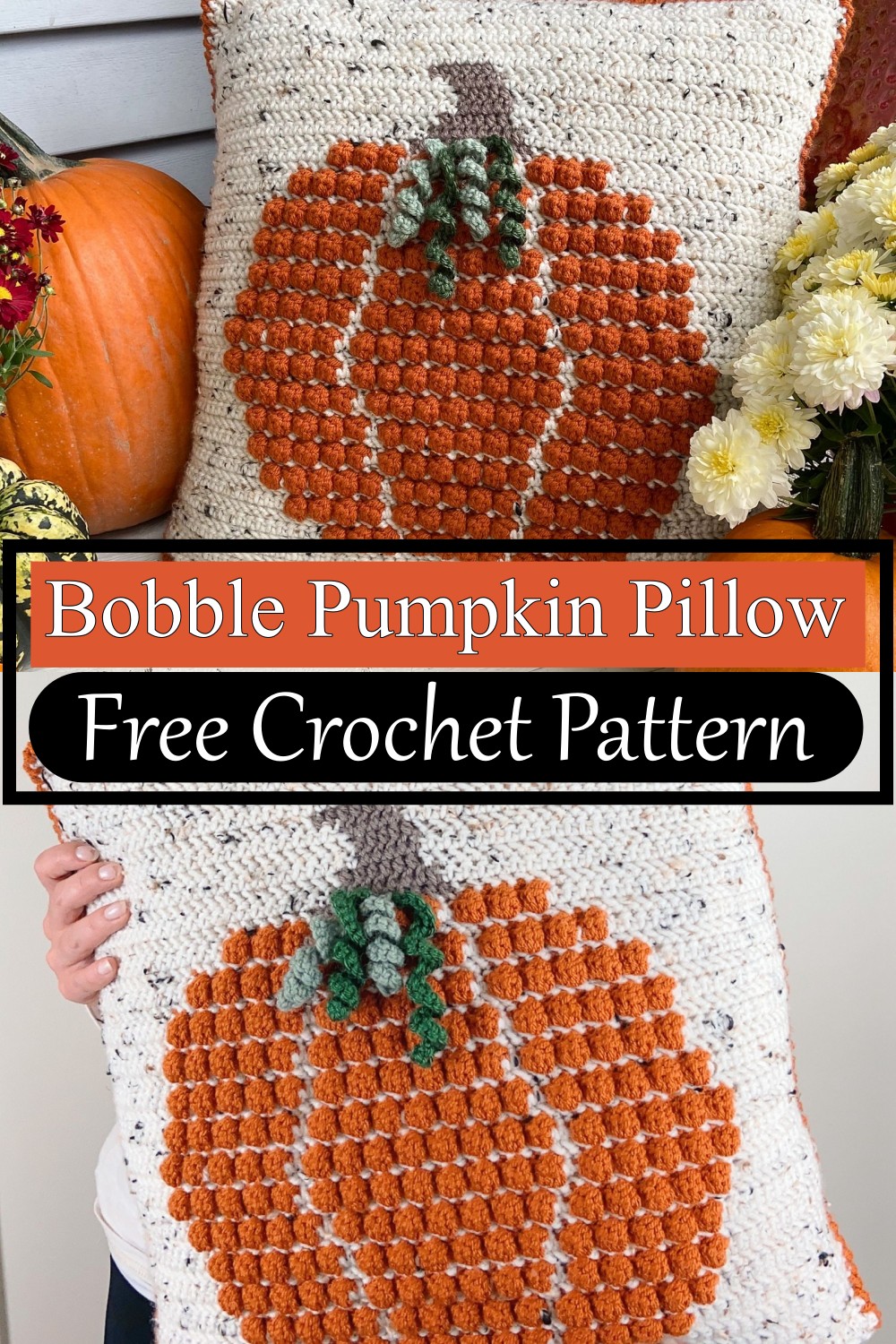 Bobble Pumpkin Pillow